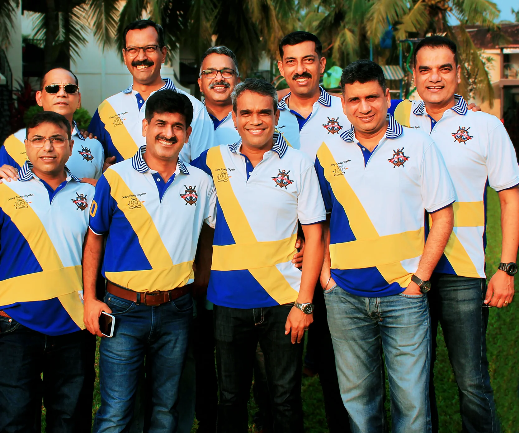 50th ICC wearing Custom T-Shirts for their Silver Jubilee Reunion
