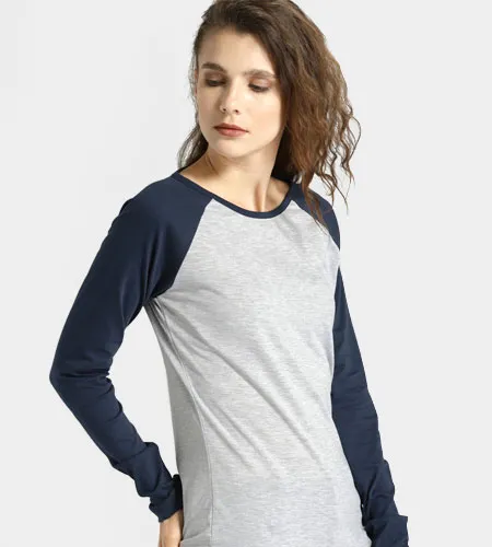 Women's Raglan Roundneck Full Sleeves T-Shirt