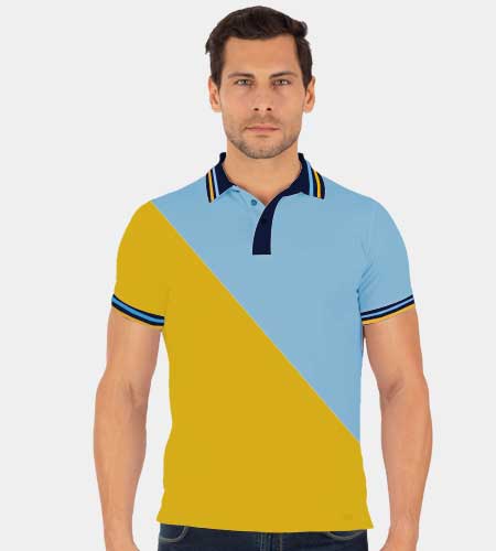 Tailormade Cross Panel Cut and Sew Double Tipping Polo Shirt