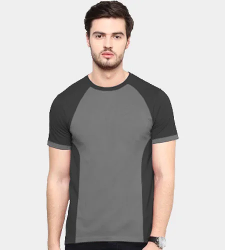 Tailormade Men's Round Neck Raglan With Side Panel Half Sleeves