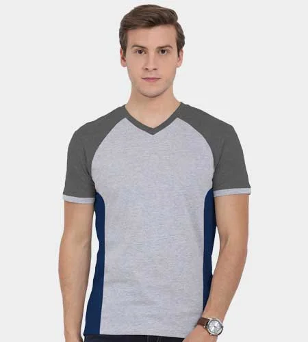 Tailormade Men's V-neck Raglan Half Sleeves With Side Panel