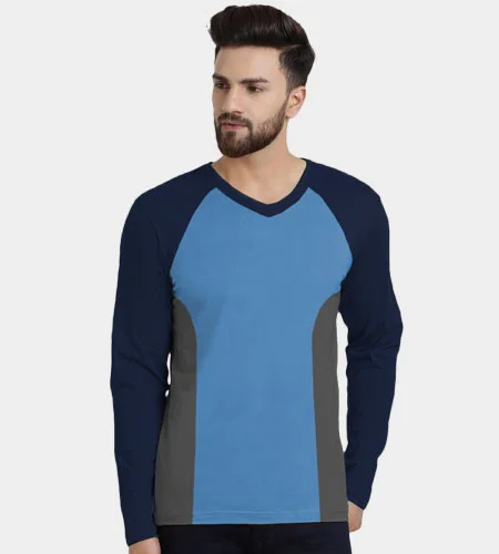 Tailormade Men's V-Neck Raglan Full Sleeves With Side Panel
