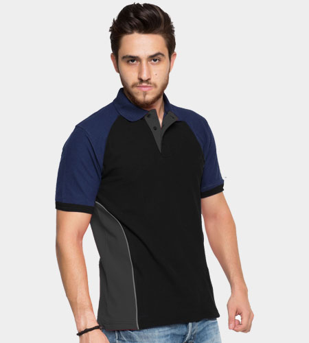 custom Tailormade Men's Polo Raglan with Side Panel
