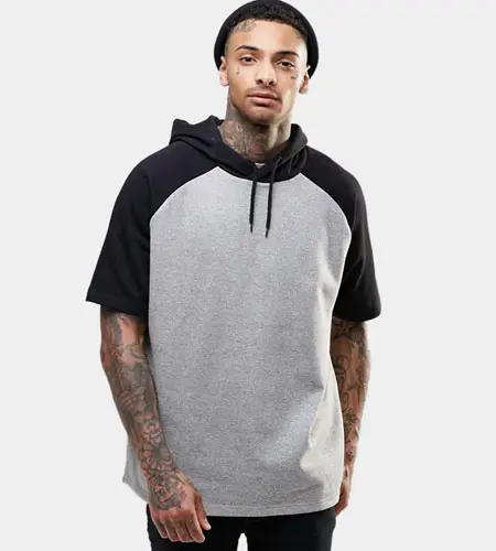 Raglan Half Sleeves Hoodie