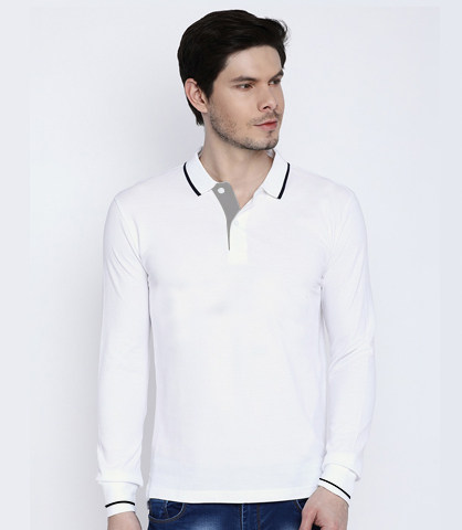 custom Tailormade Full Sleeves Polo With Tipping